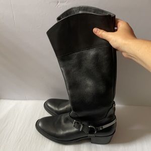 Vince Camuto Brunah Tall Black Leather Boots